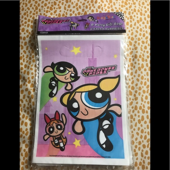Two Never Opened Vintage Packs of 8 Powerpuff Girls Party Gift Bags. 6.5”x9” - Picture 3 of 4